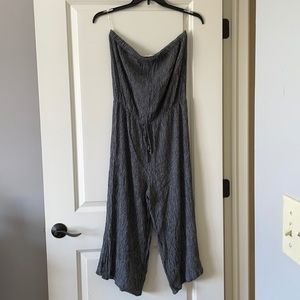 Strapless Striped Jumpsuit